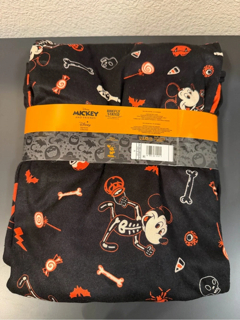 NEW Men's 2pc Mickey Halloween Snug Fit Sleep Pajama Set Medium